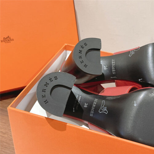 High Quality Luxury Hermes Chunky Heel Sandals – Style 22531 product detail