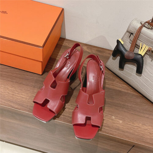 High Quality Luxury Hermes Chunky Heel Sandals – Style 22531 product detail