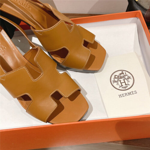 High Quality Luxury Hermes Chunky Heel Sandals product detail