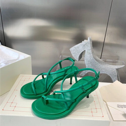 High Quality Luxury Alexander McQueen Strappy Leather Sandals – Style 45635 product detail