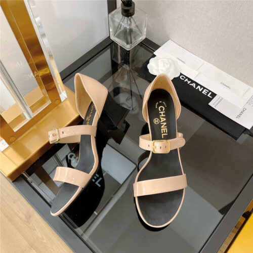 High Quality Luxury Chanel Chunky Heel Sandals – Style 50150 product detail