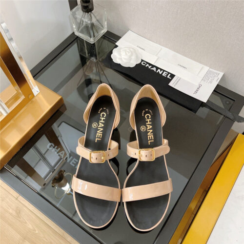 High Quality Luxury Chanel Chunky Heel Sandals – Style 50150 product detail