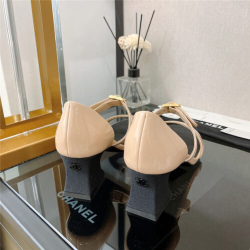 High Quality Luxury Chanel Chunky Heel Sandals – Style 50150 product detail
