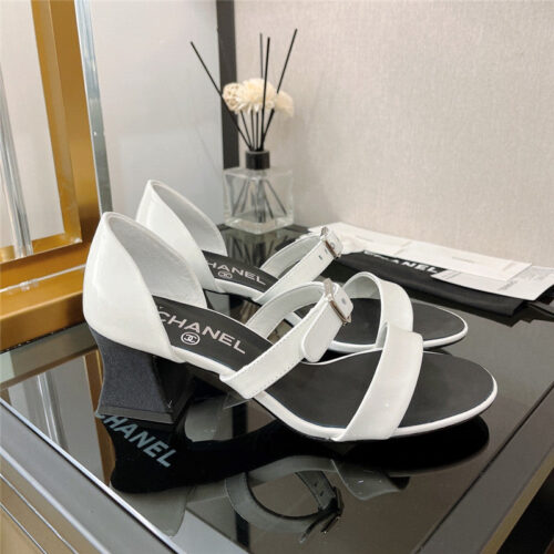 High Quality Luxury Chanel Chunky Heel Sandals – Style 48454 alternate view