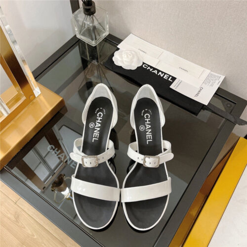 High Quality Luxury Chanel Chunky Heel Sandals – Style 48454 product detail