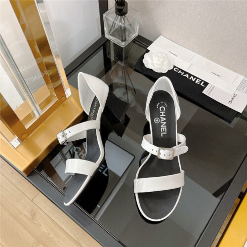 High Quality Luxury Chanel Chunky Heel Sandals – Style 48454 product detail