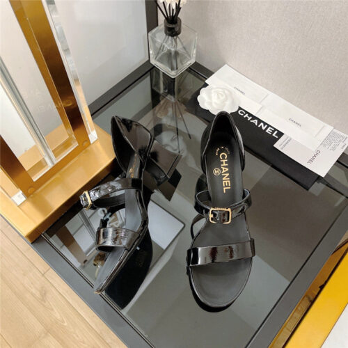 High Quality Luxury Chanel Chunky Heel Sandals – Style 15686 product detail