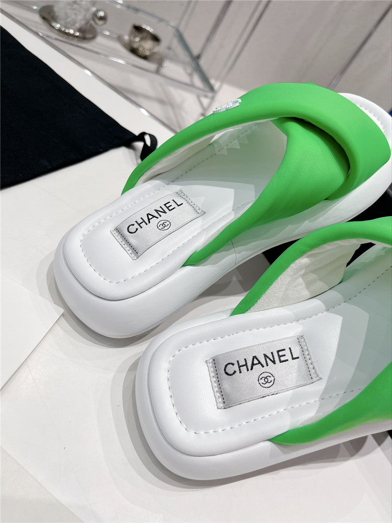 High Quality Luxury Chanel Cross Strap Slippers – Style 83078 product detail