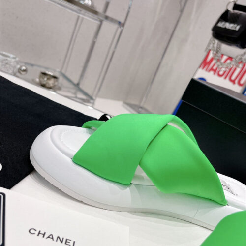 High Quality Luxury Chanel Cross Strap Slippers – Style 83078 product detail