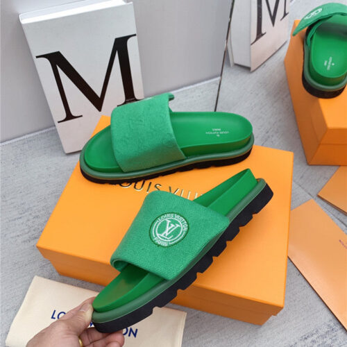 High Quality Luxury Louis Vuitton Denim Platform Slippers – Style 33763 product detail