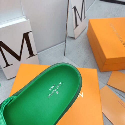 High Quality Luxury Louis Vuitton Denim Platform Slippers – Style 33763 product detail