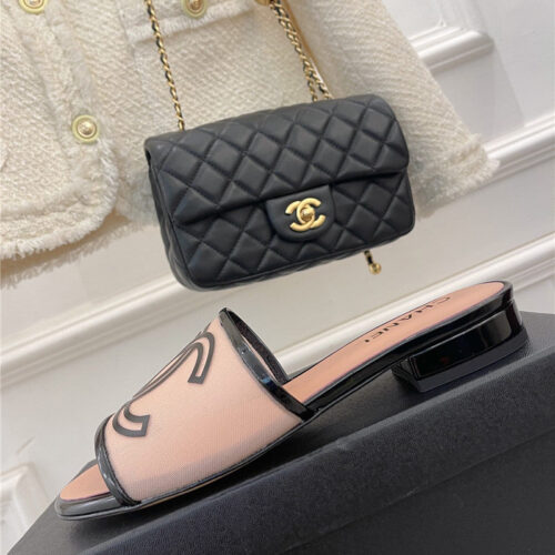 High Quality Luxury Chanel Classic Flat Logo Slippers product detail