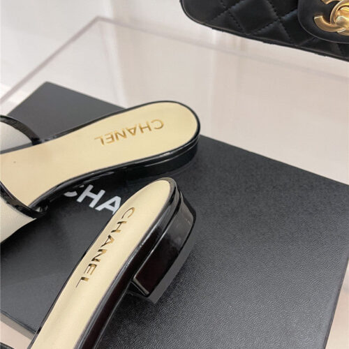 High Quality Luxury Chanel Classic Flat Logo Slippers product detail