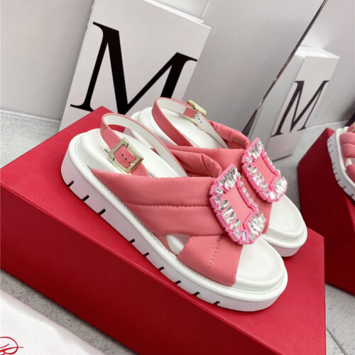 High Quality Luxury Roger Vivier Buckle Platform Sandals – Style 08980