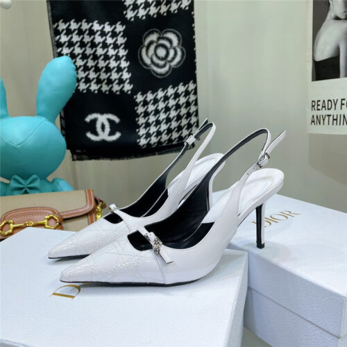 High Quality Luxury Dior Embroidered High Heels – Style 65126 alternate view