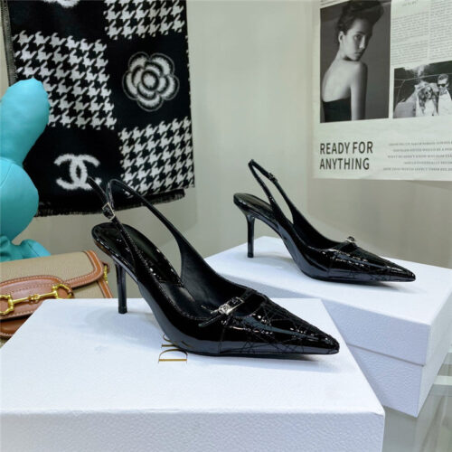 High Quality Luxury Dior Embroidered High Heels alternate view