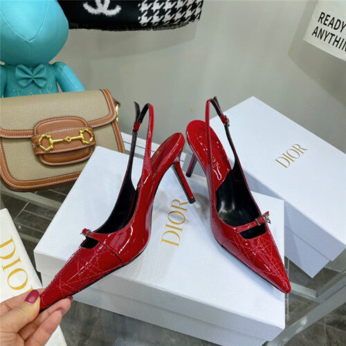 High Quality Luxury Dior Embroidered High Heels – Style 66822 product detail