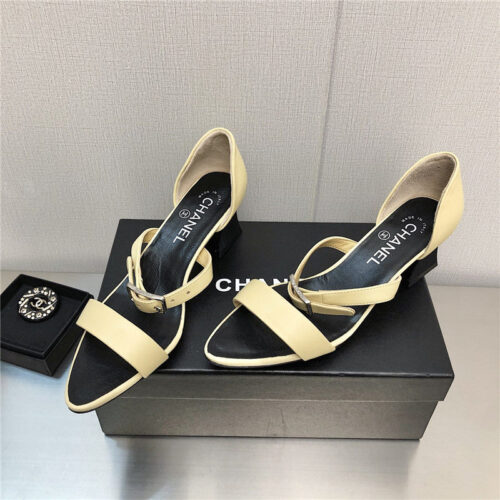 High Quality Luxury Chanel Chunky Heel Sandals alternate view