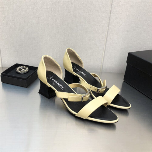 High Quality Luxury Chanel Chunky Heel Sandals