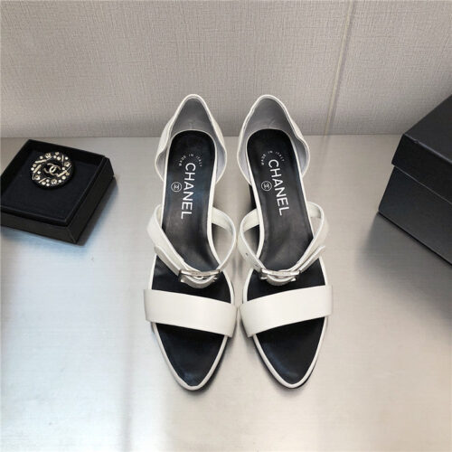 High Quality Luxury Chanel Chunky Heel Sandals – Style 43366 alternate view