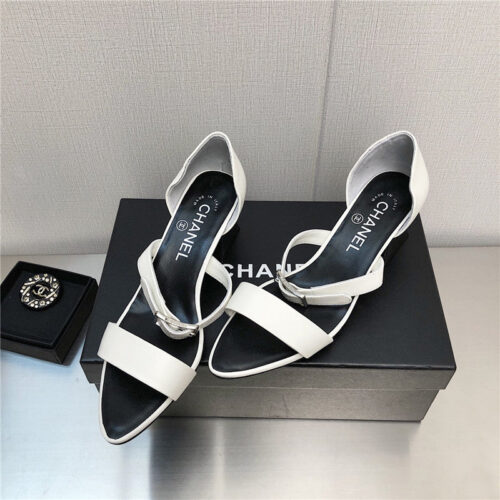High Quality Luxury Chanel Chunky Heel Sandals – Style 43366 product detail