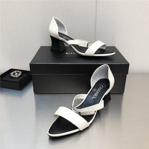 High Quality Luxury Chanel Chunky Heel Sandals – Style 43366 product detail