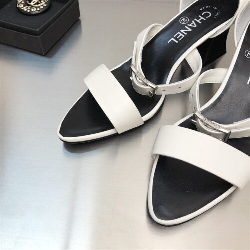 High Quality Luxury Chanel Chunky Heel Sandals – Style 43366 product detail