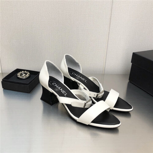 High Quality Luxury Chanel Chunky Heel Sandals – Style 43366