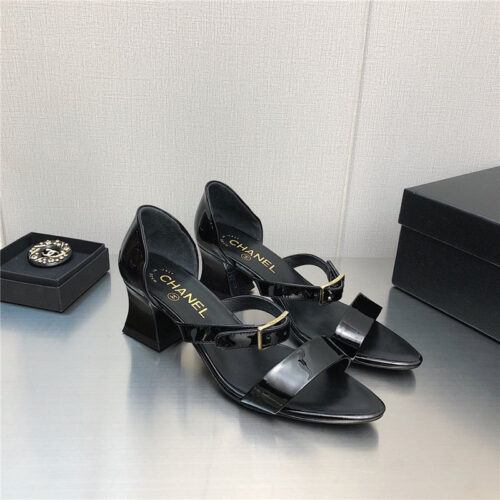 High Quality Luxury Chanel Chunky Heel Sandals – Style 77830