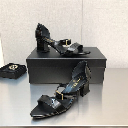 High Quality Luxury Chanel Chunky Heel Sandals – Style 77830 product detail