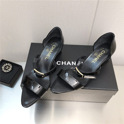 High Quality Luxury Chanel Chunky Heel Sandals – Style 77830 product detail