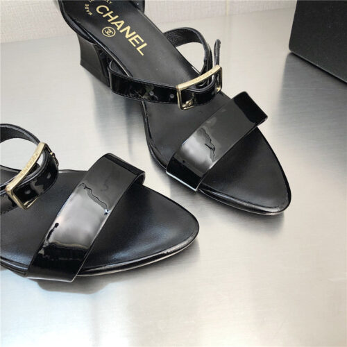 High Quality Luxury Chanel Chunky Heel Sandals – Style 77830 product detail