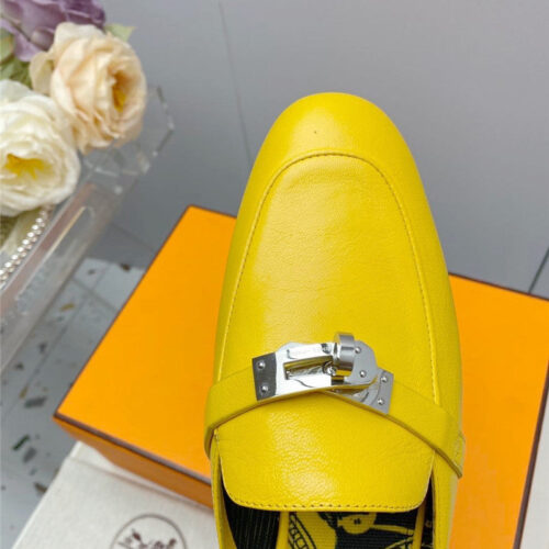 High Quality Luxury Hermes Kelly Buckle Flat Slippers – Sizes 35–41 product detail