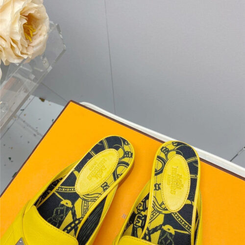 High Quality Luxury Hermes Kelly Buckle Flat Slippers – Sizes 35–41 product detail