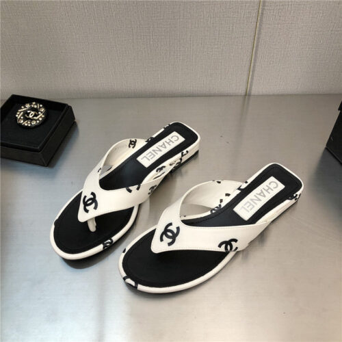 High Quality Luxury Chanel Logo Slippers Womens – Style 26214 product detail