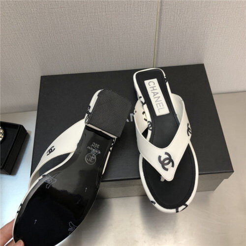 High Quality Luxury Chanel Logo Slippers Womens – Style 26214 product detail