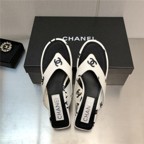 High Quality Luxury Chanel Logo Slippers Womens – Style 26214 product detail