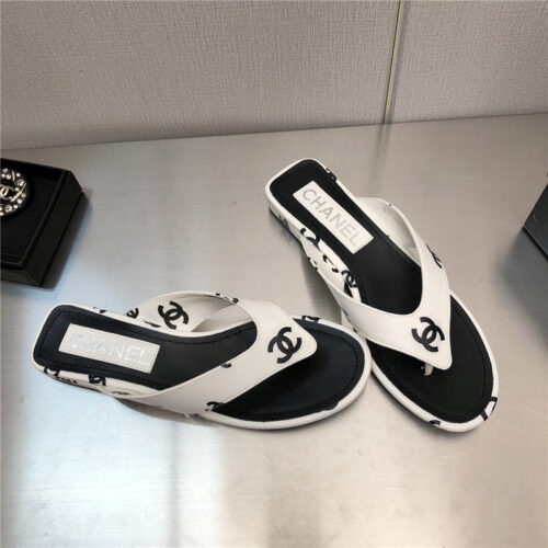 High Quality Luxury Chanel Logo Slippers Womens – Style 26214 product detail