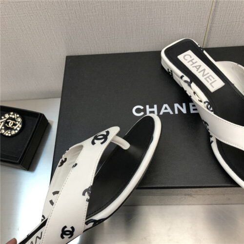 High Quality Luxury Chanel Logo Slippers Womens – Style 26214 product detail