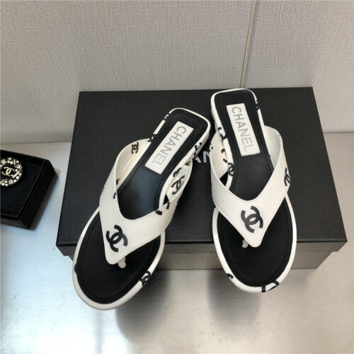 High Quality Luxury Chanel Logo Slippers Womens – Style 26214 product detail