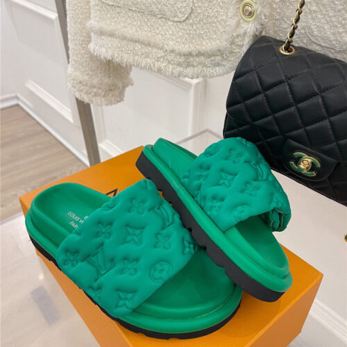 High Quality Luxury Louis Vuitton Velcro Platform Slippers product detail