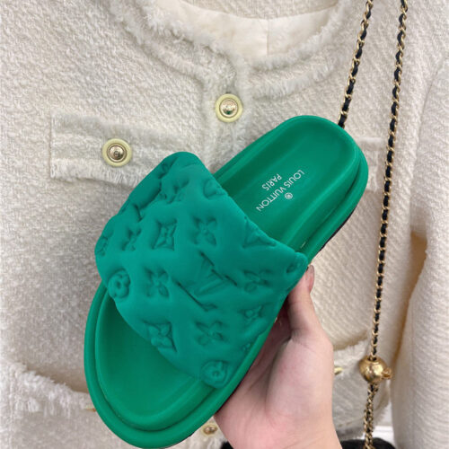 High Quality Luxury Louis Vuitton Velcro Platform Slippers product detail