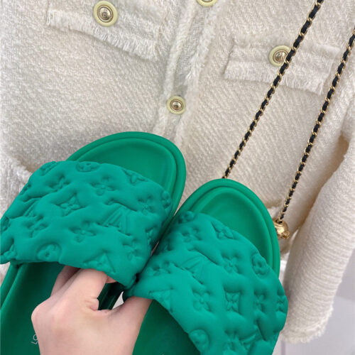 High Quality Luxury Louis Vuitton Velcro Platform Slippers product detail