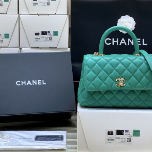 High Quality Luxury Chanel Coco Handle Green