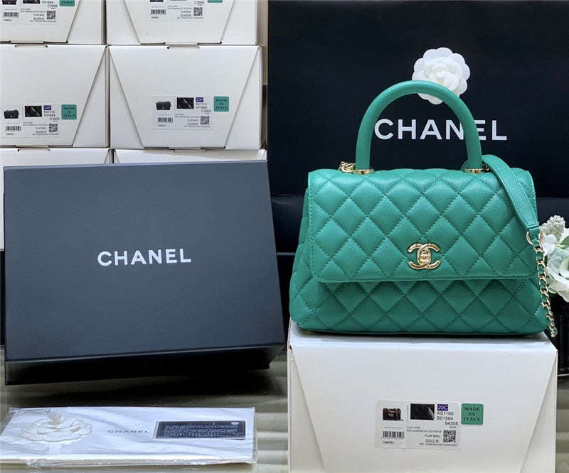 High Quality Luxury Chanel Coco Handle Green