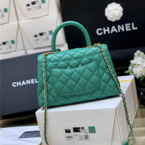 High Quality Luxury Chanel Coco Handle Green alternate view