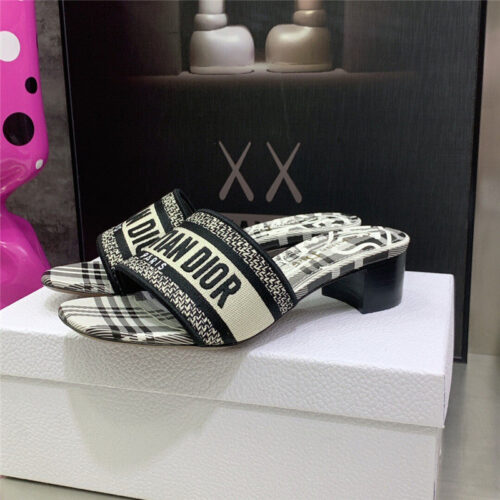 High Quality Luxury Dior Dway Heeled Slide product detail