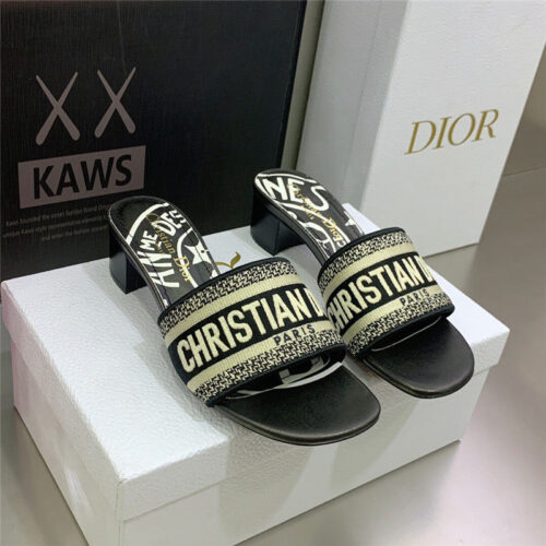 High Quality Luxury Dior Dway Heeled Slide – Style 89478