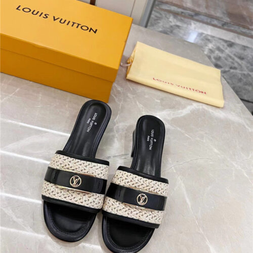 High Quality Luxury Louis Vuitton Chunky Heel Slippers product detail