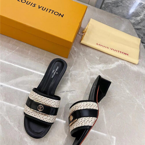 High Quality Luxury Louis Vuitton Chunky Heel Slippers product detail